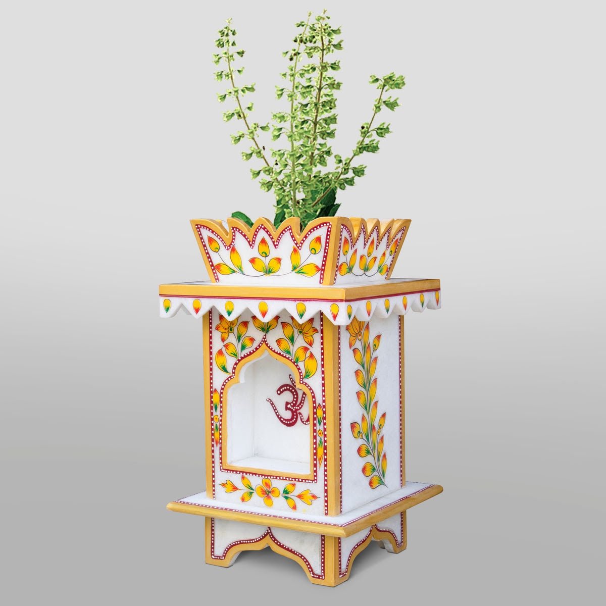 Marble Tulsi Pot